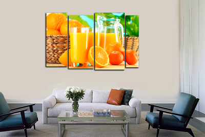 Модульная картина "Апельсины и сок"