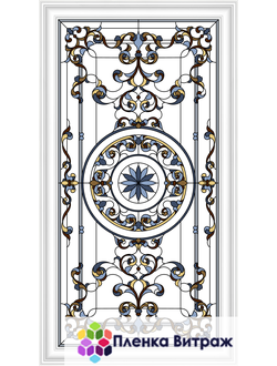 Пленка самоклеющая на потолок , розы витражная пленка, пленочный витраж с классическим рисунком