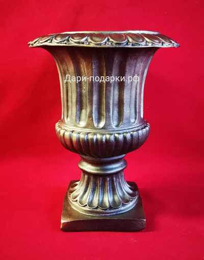 Вазон античный " БАРОККО" бронза 29*21см  1,5кг  полистоун Россия  1799/0130570