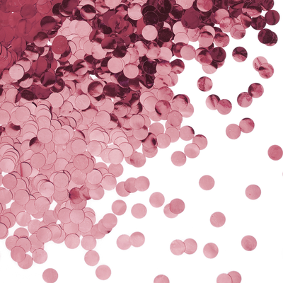 Шары с конфетти розовое золото металлик (круги)