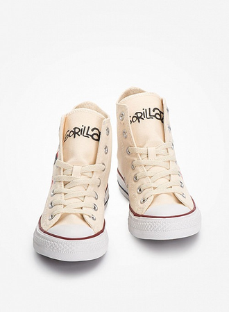 Кеды Converse x FAB LAB: Gorillaz высокие цвет бежевый