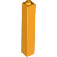 Brick 1 x 1 x 5 - Solid Stud, Bright Light Orange (2453b / 6236968)