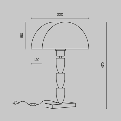 Настольный светильник Prima, Z034TL-01BZ