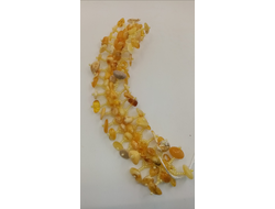 Браслет из янтаря и Чешского бисера