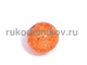 бусина кракле стеклянная "Льдинка" 8 мм, цвет-оранжевый, 10 шт/уп