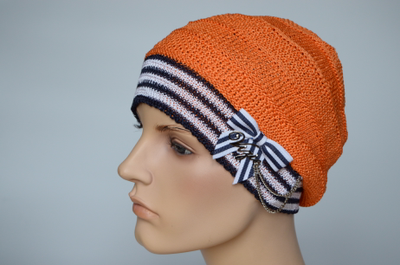 Оранжевый летний берет для женщин Vizio Италия фото