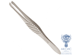 Пинцет для бровей Solinberg G521, серебристый, наклонное окончание
