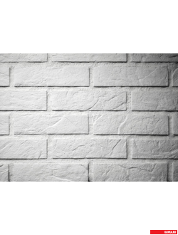Кирпич "Классик", цвет Арктика. Материал - гипс. Классическая кирпичная стена в белом цвете