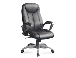 Кресло офисное Фактор черная экокожа
