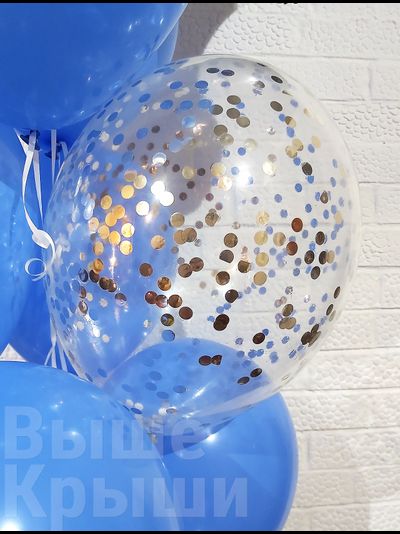 Сет "Синий мотоцикл" (13 шариков + 1 цифра)