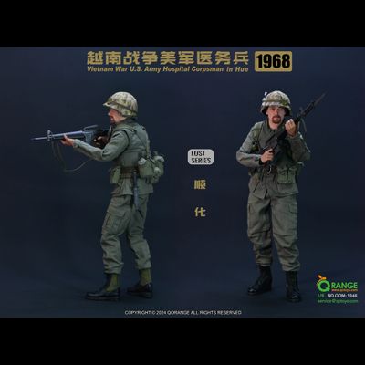 Санитар Армии США времен войны во Вьетнаме - Коллекционная ФИГУРКА 1/6 Vietnam War U.S. Army Hospital Corpsman in Hue 1968 (QOM-1046) - QORANGE QOTOYS