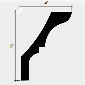 Карниз 1.50.173 - 55*40*2000мм