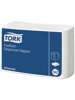 Салфетки бумажные Tork Fastfold N2 1 слой, 25х30 300л, 36пач/уп 10933