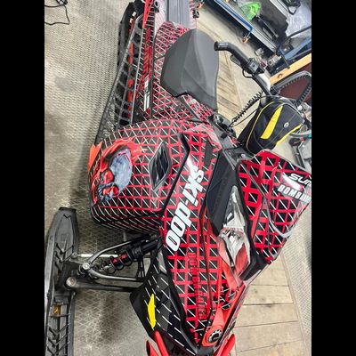 Наклейки на снегоход SKI DOO summit T3 2013-2015 #3738 Череп в огне