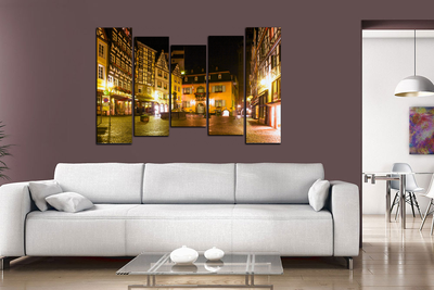 Модульная картина "Чудный городок"