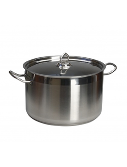 Кастрюля с крышкой 15 л, нержавеющая сталь 18/10