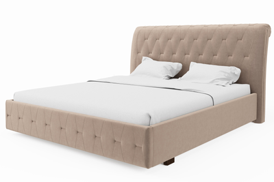 Кровать двуспальная MyCloud Бордо с подъемным механизмом, бельевым ящиком, мягкое изголовье