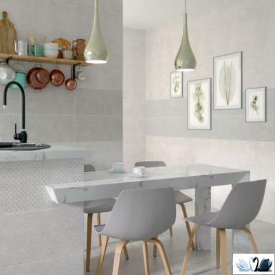 Плитка настенная Belani Бонтон Перла Декор 1 с золотом 30 х 60 см Береза керамика