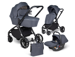 Детская коляска 3 в 1 Farfello Baby Shell Серый