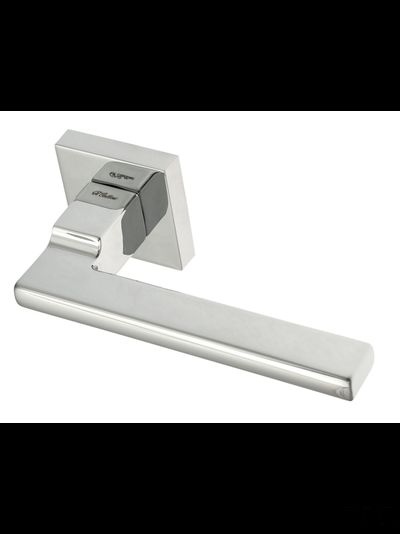 Дверная ручка на квадратном основании Fratelli Cattini "SLIM" 8-CR полированный хром