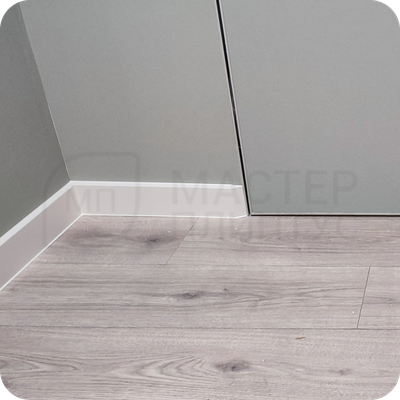 Плинтус ХДФ Dollken Cubu Flex Life 80мм Х 2,5 м Белый RAL 9003