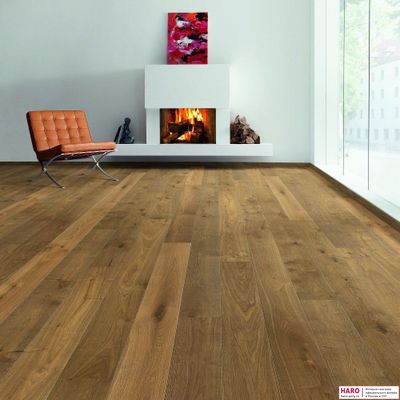 Паркетная доска Haro Дуб Дымчатый Универсал 539063 1-пол масло
