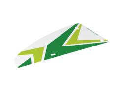 Plastic Triangle 10 x 19 Sail with Green and Lime Chevrons Pattern, n/a (32947)