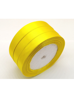 Лента атласная 12 мм, цвет лимон  арт. 15