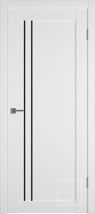 Дверь ПО EMALEX 33 ICE BLACK GLOSS, экошпон белый