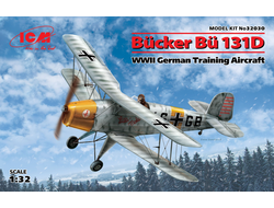 Сборная модель: (ICM 32030) Германский учебный самолет Bücker Bü 131D