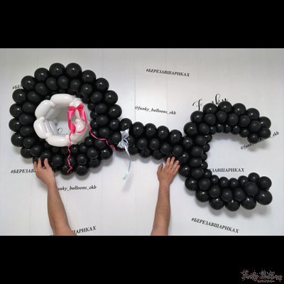 Фигура из шаров "Гаечный ключ и гайка"