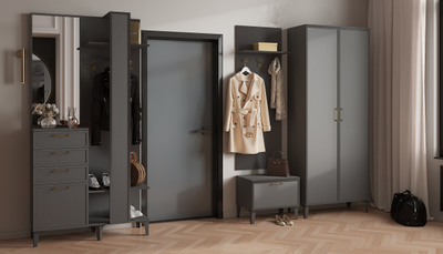 Прихожая Толедо модульная графит (Домани)