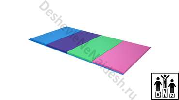 мат гимнастический 4х секционный к шведской стенке с креплением цветной