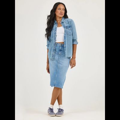 Юбка Lee® Legendary Back Slit Denim Skirt