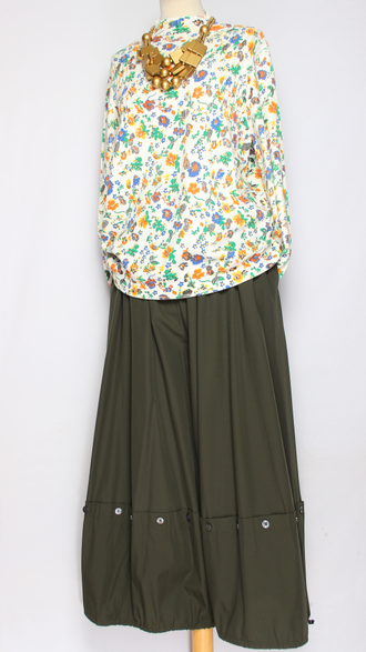 ДЖЕМПЕР ХЛОПОК "СТОЙКА МЕЛКИЕ ЦВЕТЫ" белый до р.52