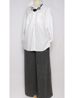 РУБАШКА "СКЛАДКИ СЗАДИ2" белая