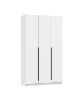 Брандо 67.15 (h2150) (3-х дв.) шкаф для одежды (белый / ДВПО: белый / фасад: ЛДСП белый)