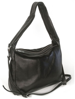 (АРТИКУЛ: 10123/1/5) СУМКА, СРЕДНЕГО РАЗМЕРА, НАТУРАЛЬНАЯ КОЖА, ЧЕРНАЯ, ДВА ОТДЕЛЕНИЯ, ЧЕРЕЗ ПЛЕЧО