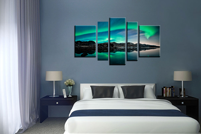 Модульная картина "Северное сияние"