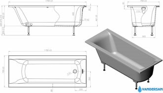 Ванна из литьевого мрамора Astra-Form Нью-форм 170х70
