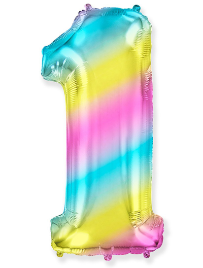 Фольгированная цифра - Диагональная радуга