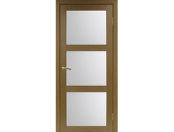 Межкомнатная дверь "Турин-530.222" орех (стекло сатинато)