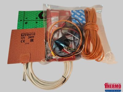 Подогрев масла в баке до 50л / в картере до 8л на 12В (200Вт)