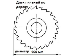 Дисковые пилы по дереву диаметром 900 мм