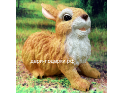 Зайка пушистик 24*23см   0,9кг   полистоун Россия 1090/012140