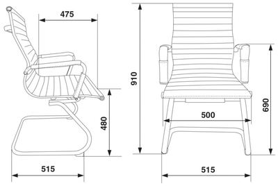 Кресло Бюрократ CH-883-LOW-V