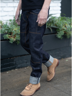 Джинсы =Brave Star= Die Hard Double Knee 14oz Hardline Japan Selvage Denim Jean