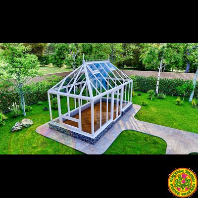 Базовая комплектация теплицы из стекла и алюминия ПЛИМУТ XS 5000 х 2500 мм