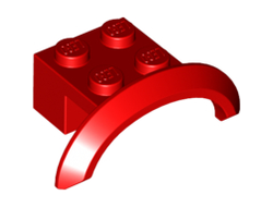 Vehicle, Mudguard 4 x 2 1/2 x 1 with Arch Round, Red (98282 / 6143434 / 6170507)