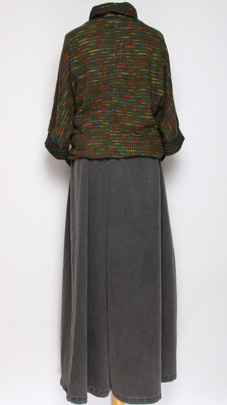 ДЖЕМПЕР БОХО "КИМОНО" однотонный хаки, горчичный, серый, бл.роза, фиолетовый до р.50